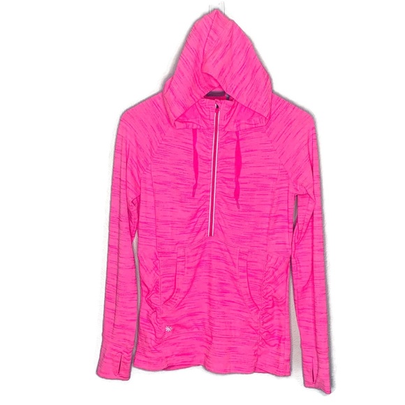 Athleta Tops - Athleta Heavenly Hail 1/2 Zip Hoodie Pink | S